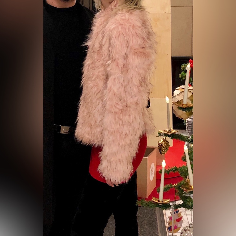 Fashion Nova Blush Faux Fur Jacket